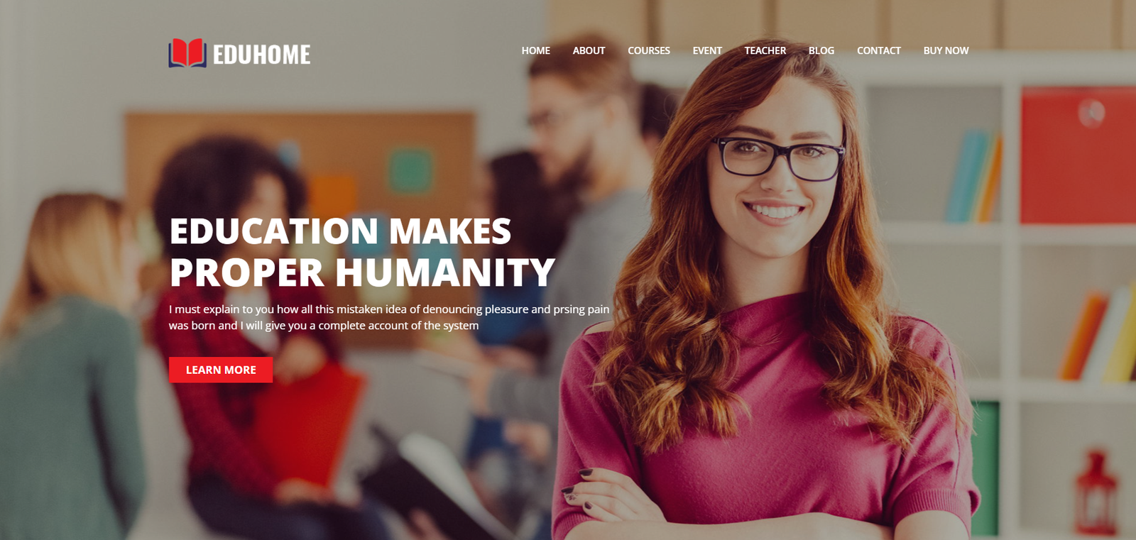 eduhome website preview