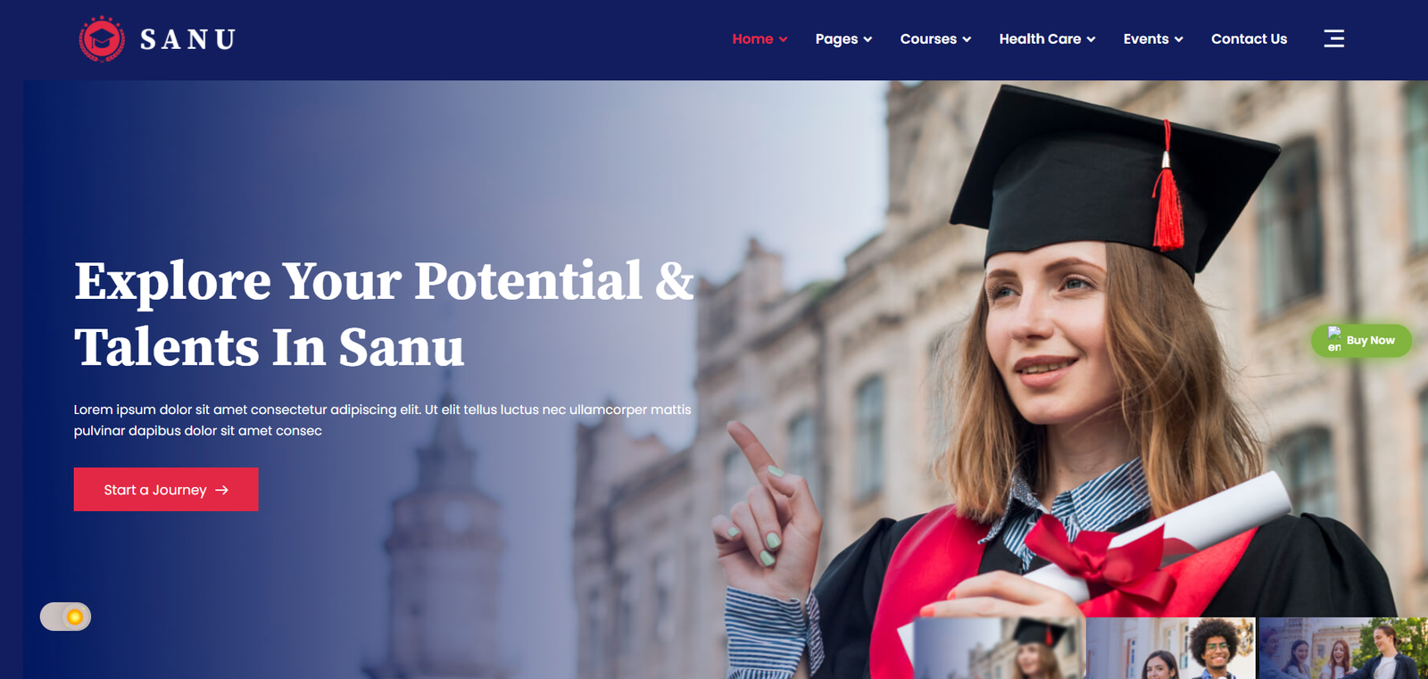 sanu website preview