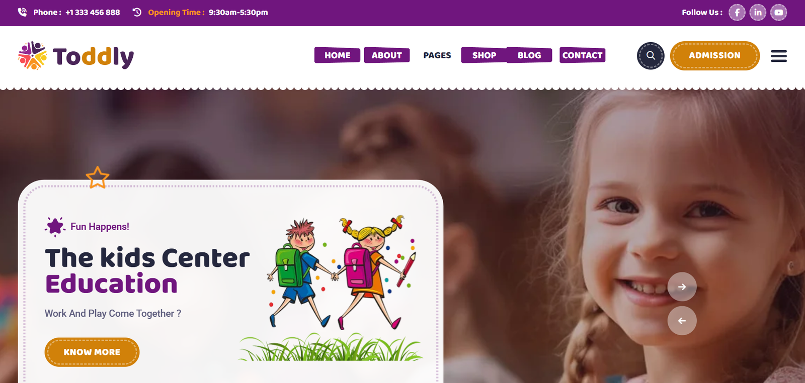 toddly website preview
